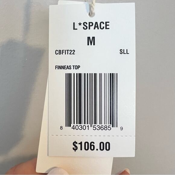 NWT l*space Finneas Bikini Top Slate Lily sz M Triangle Bralette Adjustable Chic - Picture 7 of 7